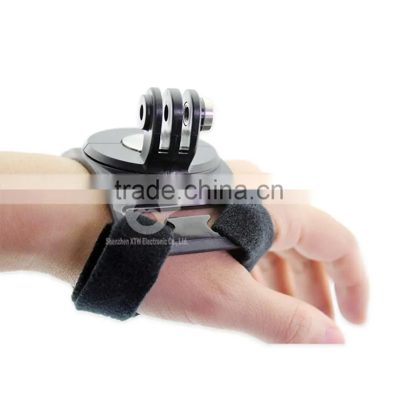 360 Degree Rotation Wrist Strap Band Mount for Go Pro Hero4 session Gopros 4 3+ 3 SJ4000 SJ5000 Xiaomi yi accessories