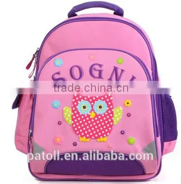Latest design fashion owl backpack school bag