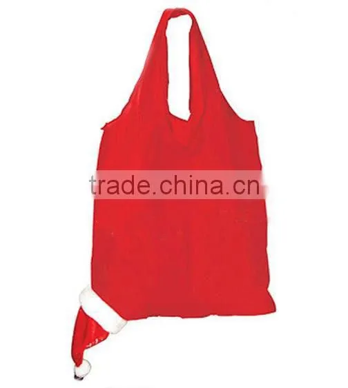 polyester foldable bag for shopping, sales promotion (Christmas sock)