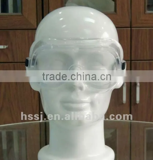 2016 PVC lens & frame safety goggles cheap anti-splash medical safety goggles without vents EN170 safety goggles