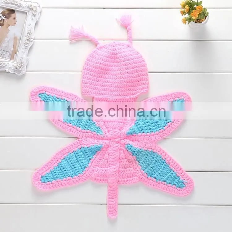 Newborn Baby Christmas Outfit,Cute Baby Bloomer With Hats,Crochet Woolen Photo Costume