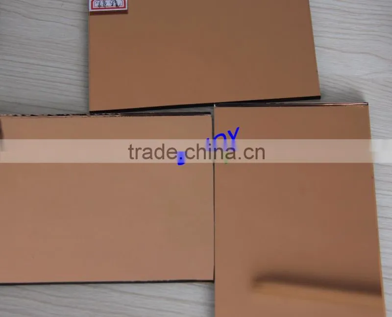 Durable high quality color mirror glass for decoration with double coated paint