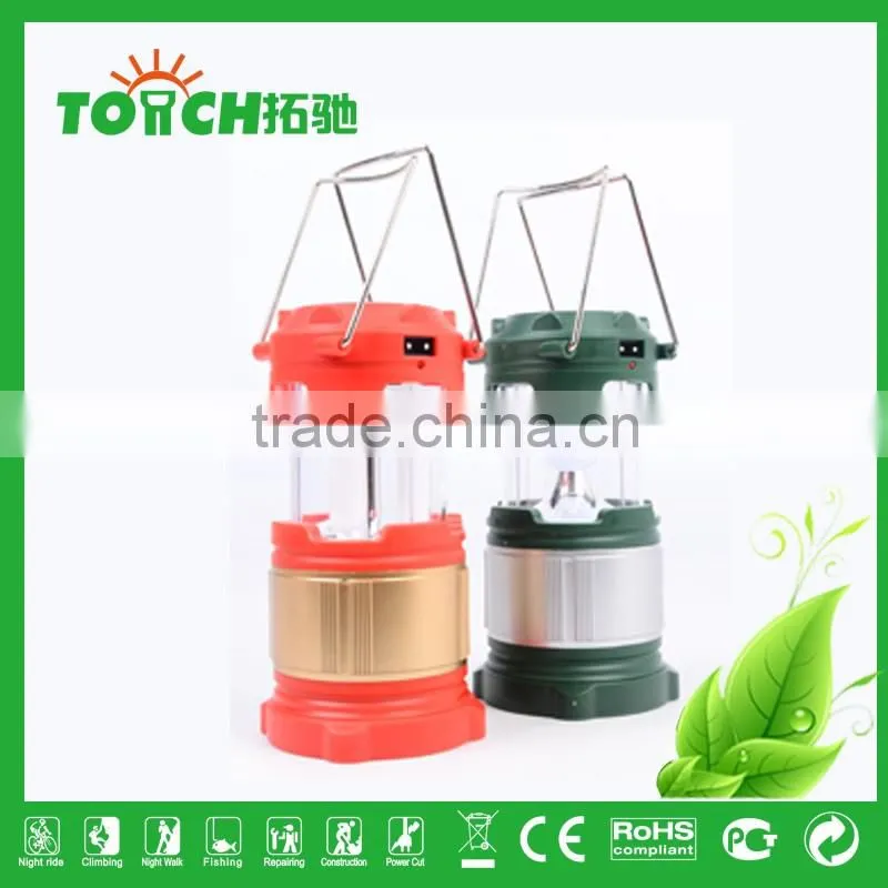 TOACH Lights High Quality Solar Rechargeable Camping Light Plastic Lantern Tent Lamp High Power Emergency Search Lights