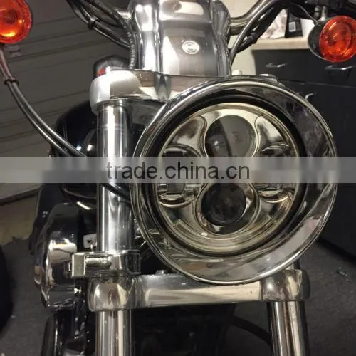 5-3/4" MOTORCYCLE LED Chrome 5.75 PROJECTOR LIKE DAYMAKER HEADLAMP for Harley Davidson