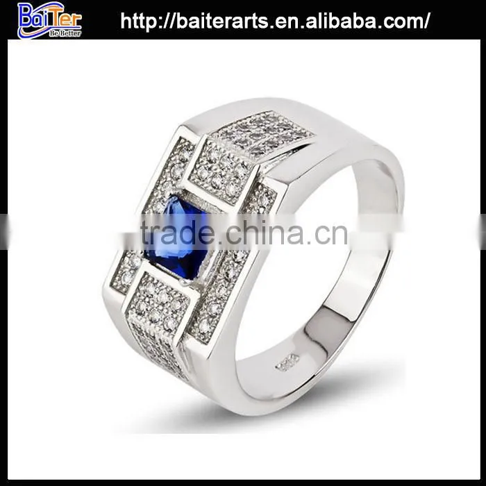 Vintage Men's Titanium Ring With Big Gemstone,Ring Titanium Gemstone Indonesia