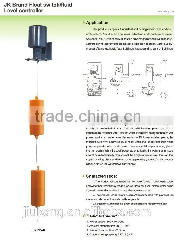 high temperature level switch water flow ball for liquid level