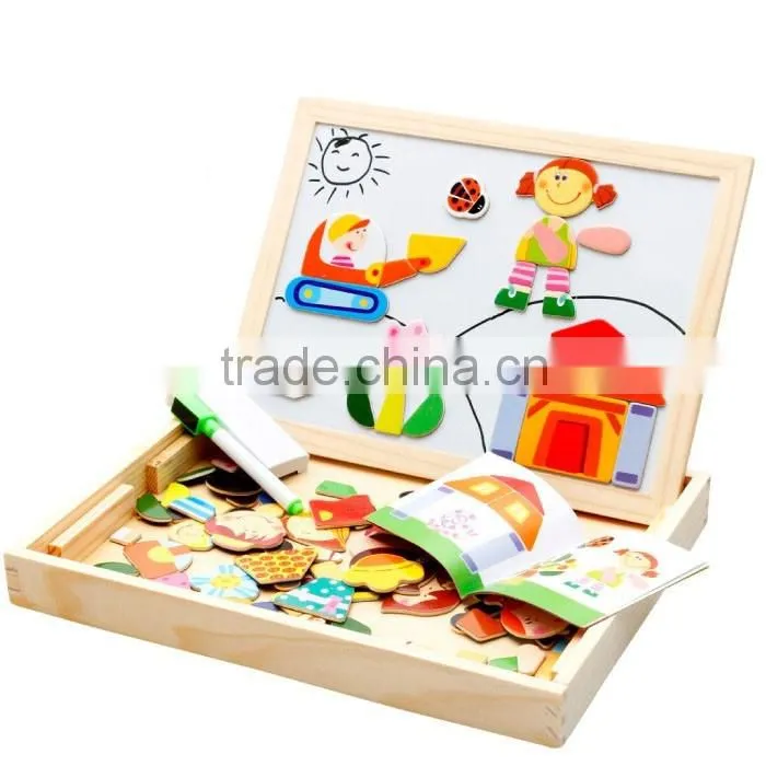 Brain teaser Magnetic Wooden Puzzle for gift