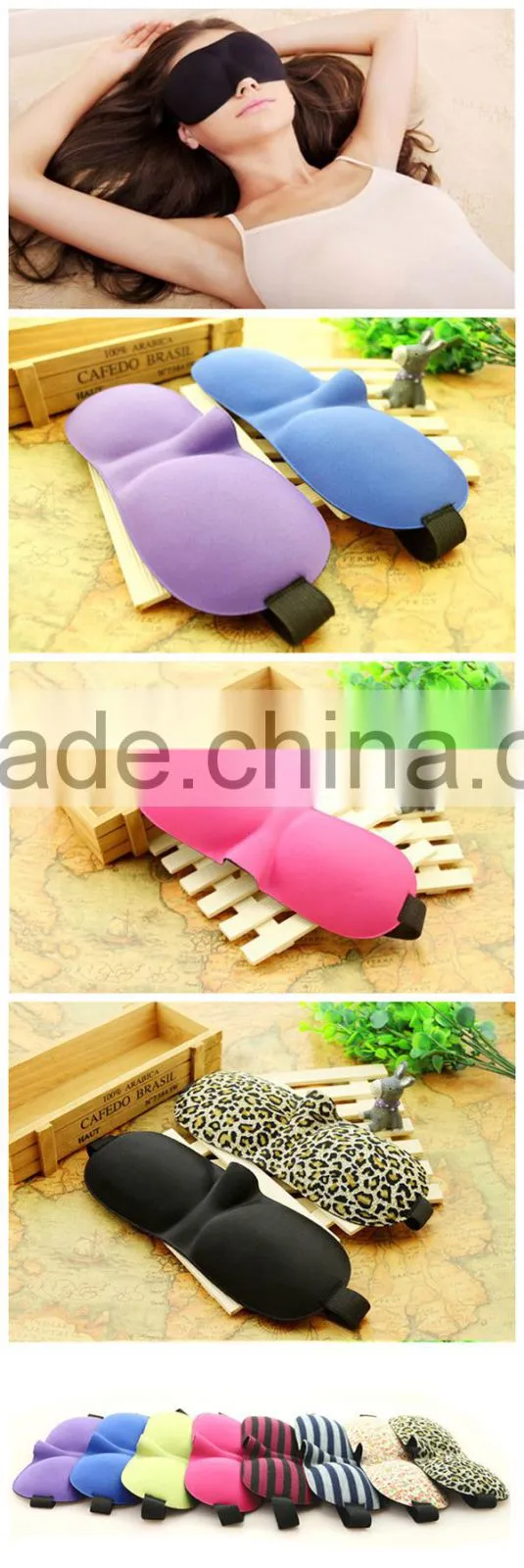 Aofeite Travel Comfortable Foam Covered Custom Sleeping Angel Eye Patch Mask