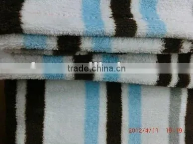 100% polyester fleece waterproof travell fleece blanket with carry handle