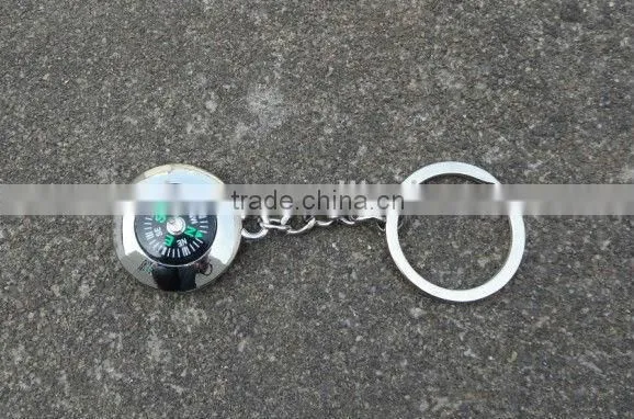 Pocket Metal Round Shape Key Chain Compass,Promotion Compass