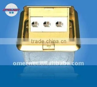 Round Panel 3Gang Pop-up Type Telephone Floor Socket Box