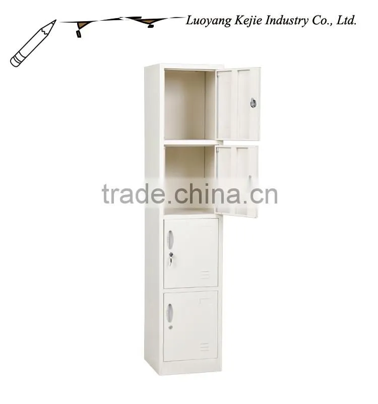 Hot Selling 4 Doors Strong Steel Office Employee Changing Room Locker