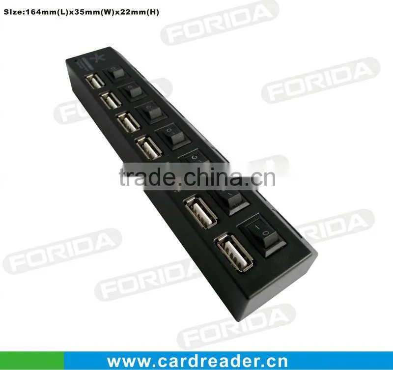 New High Quality Mini 7 Port USB Hub 2.0