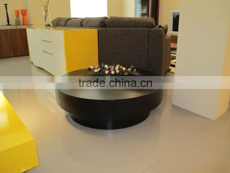 round modern center table oak veneer