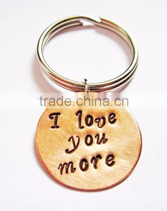 Personalized Keychain Metal I love you more Key chain