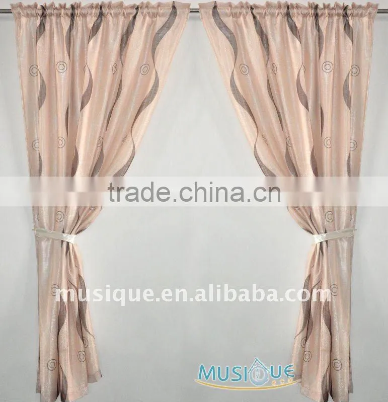Line with printed curtain