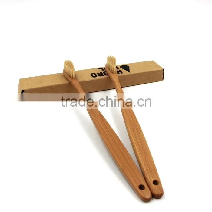Top quality 100% Biodegradable Environmental Charcoal Bamboo Toothbrush natural bamboo handle hotel bamboo toothbrush