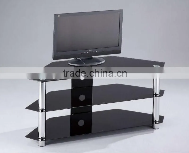 Black Glass TV Stand Cabinet