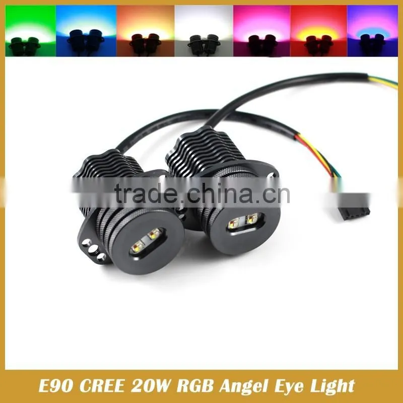 E90 20W RGB remote Multi-Color LED Angel Eyes Kit for E90 2006-2008 E60