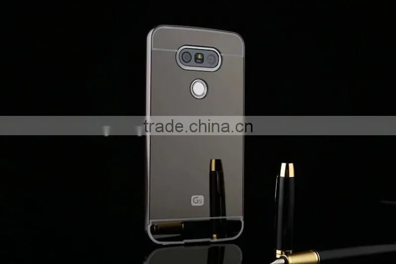 For lg g5 case Hot selling Luxury electroplated shockproof Aluminum mirror mobile phone accessory for lg g5