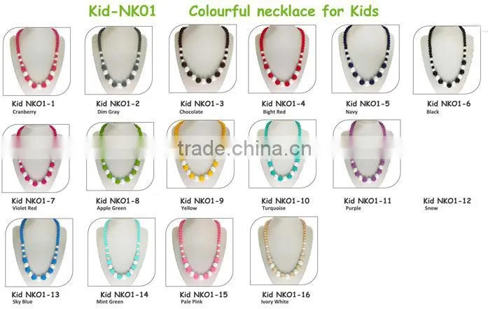 Natural Wooden Baby Teething Necklace
