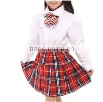 Short Pleated Hem School Uniforms Girls