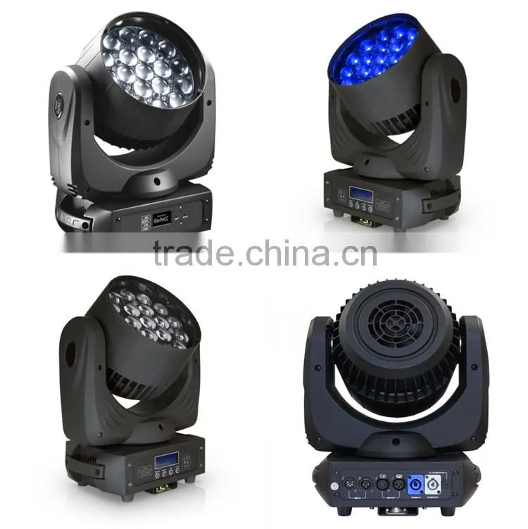 mac aura clone 19*12w zoom beam wash bee eye led moving head light