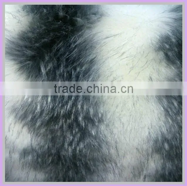 100% Acrylic High pile 90 mm faux fur fabric flame retardent rabbit fur fabric forlady fashion garment