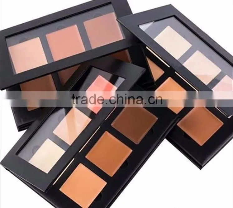 2016 New Professional Fancy 6 Colors/Set Face Concealer Beauty Pro Face Cream Makeup Concealer Contour Deep/light/Medium