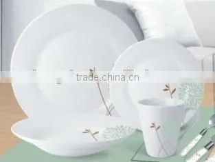 Super white Porcelain modern dinnerware set porcelainware