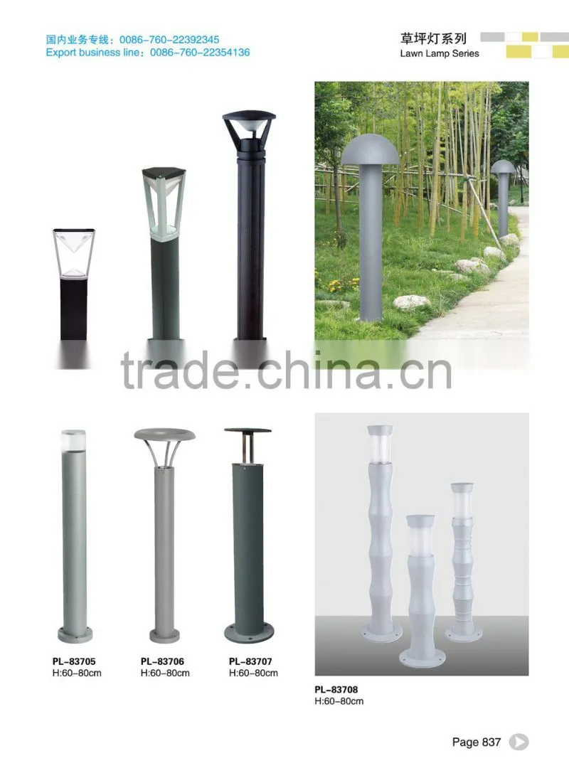 Manufacturer new design Aluminium lawn lamp with CE RoHS
