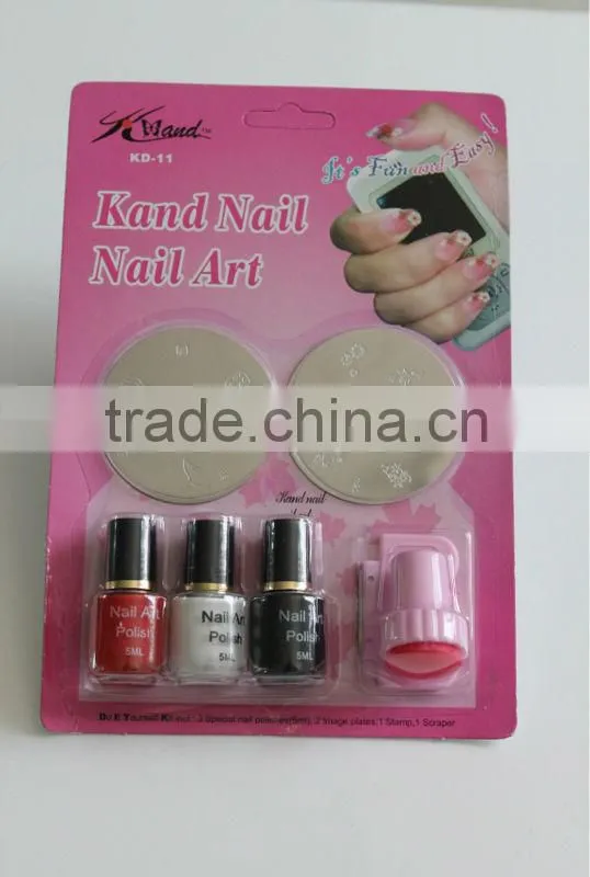 Hot Sell Nail Art Stamping Kit with Stamping Polish