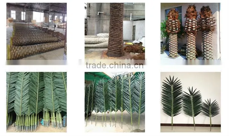 Top quality artificial palm tree fiberglass artificial date palm tree