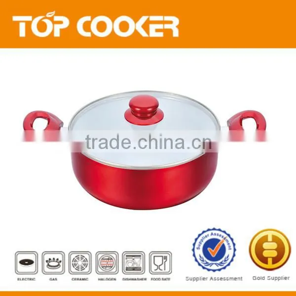 Aluminum ceramic pot with metalic painting