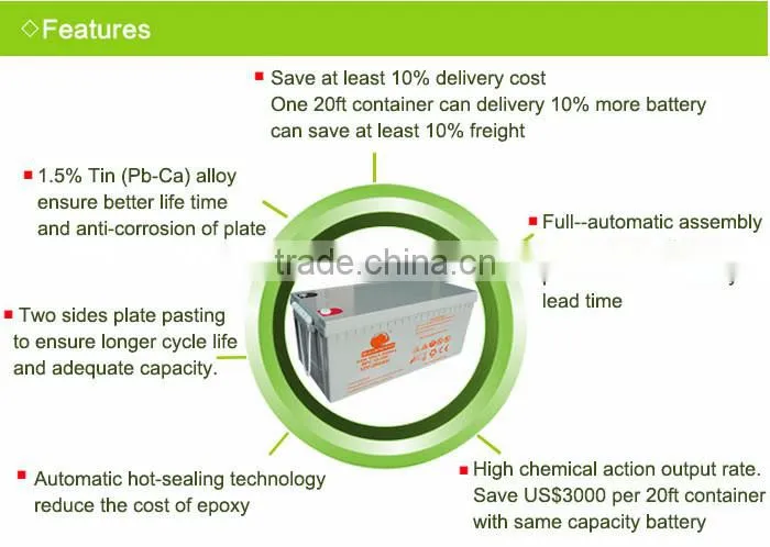 Long Life AGM sealed lead acid Battery for UPS 12v 100ah