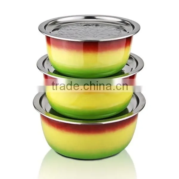 Elegant and various design stainless steel bowl with lid
