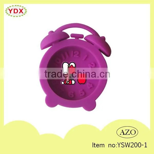 2014 made in China Anime Silicone Alarm Clock, animal shape mini clock
