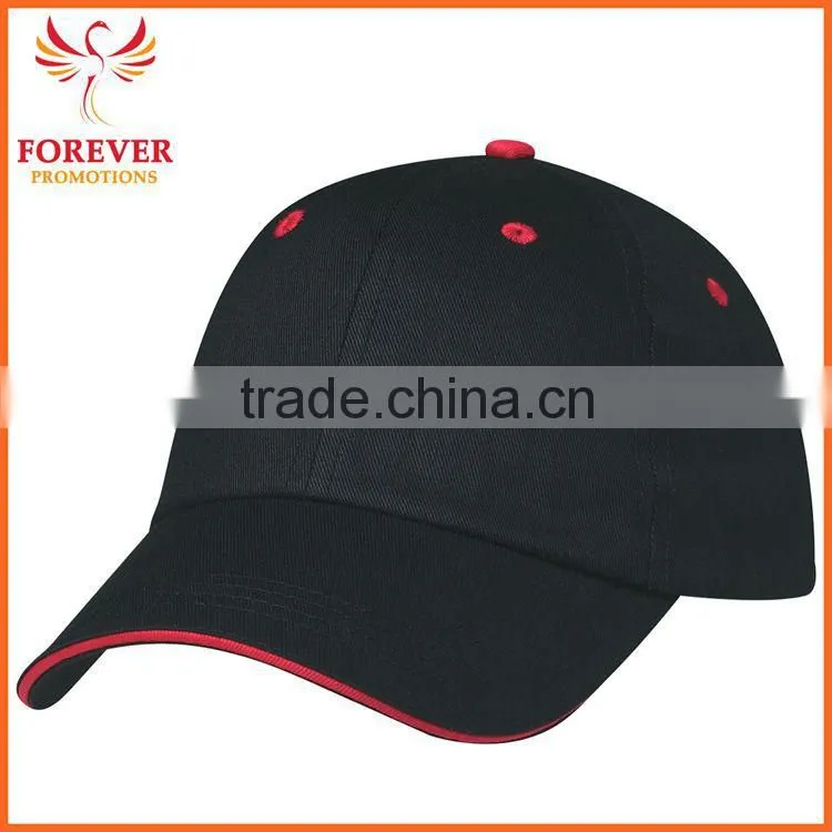 2015 Manufactory Structured Royal Blue Cotton Baseball Cap With Sandwich Visor