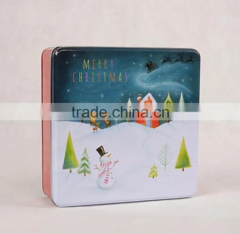fancy metal christmas gift boxes&metal gift tins