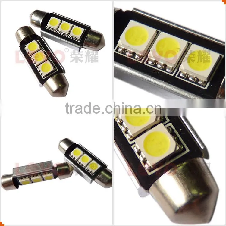 Auto interior light Festoon 5050 3smd led light bulbs