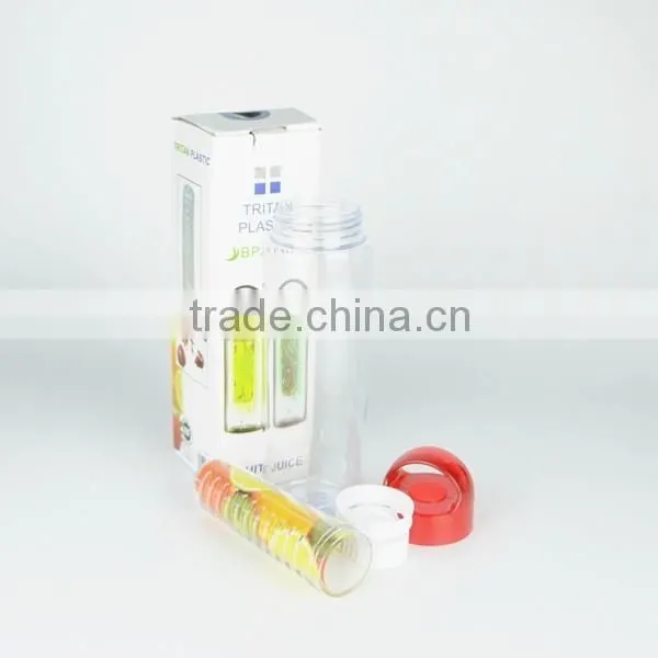 various style plastic water bottle fruit infuser