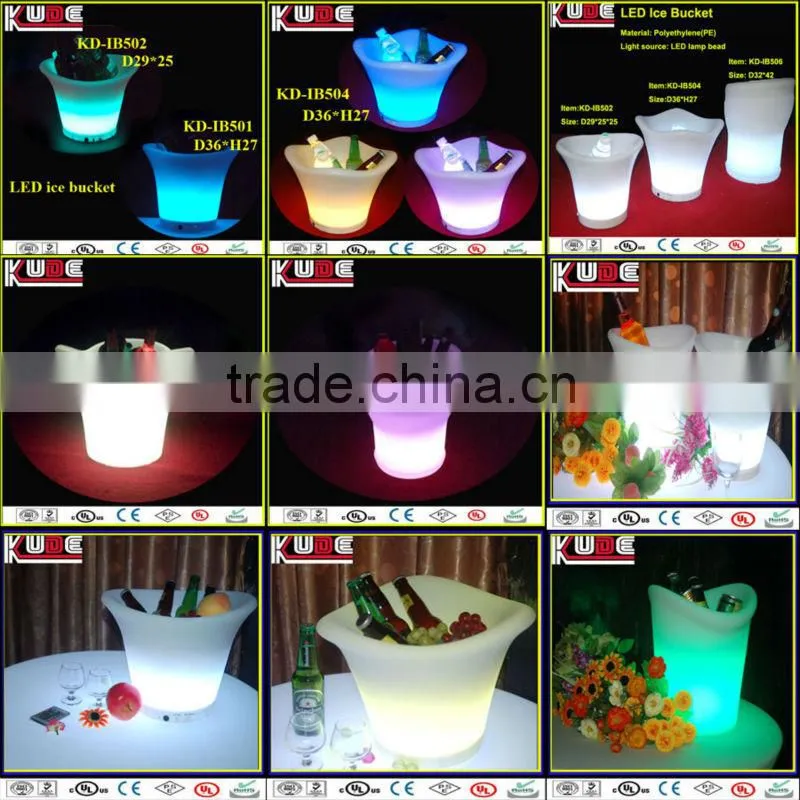 led lighted plastic ice bucket