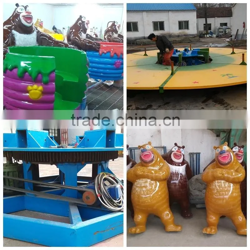 factory direct rides new portable bear infested coffee cup amusement ride