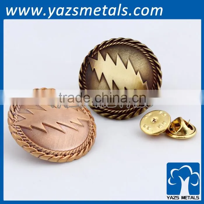 factory customize logo metal badge button
