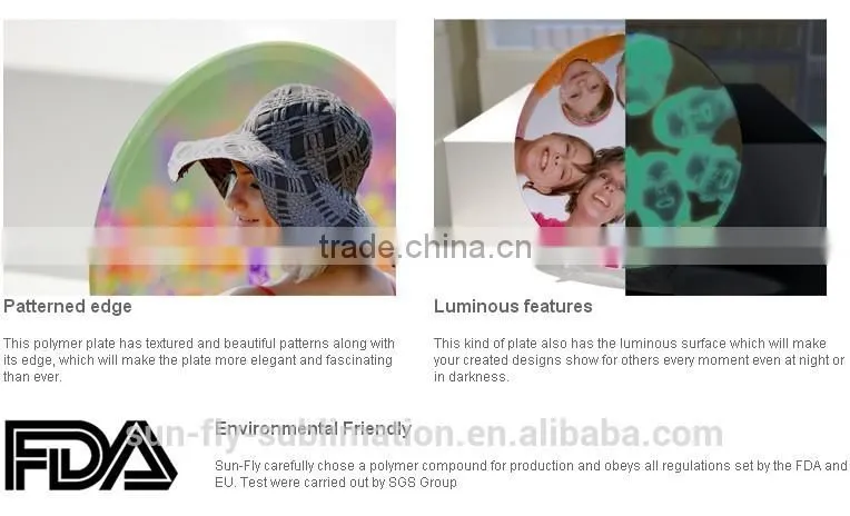 6 Inch Polymer White Plate (Luminous) / polymer plates/ Luminous plate/ Plate for sublimation/ Good decorated plate