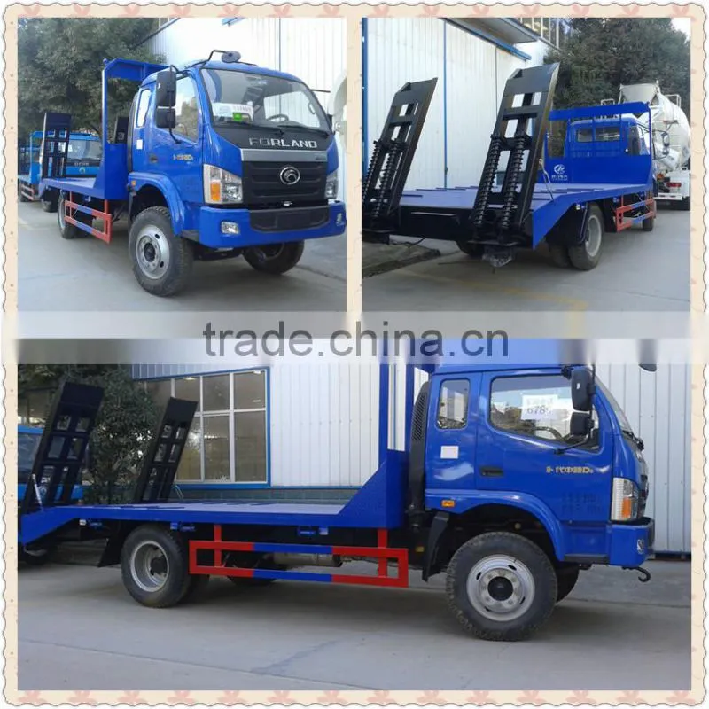 5 ton flatbed lorry Double ladder flatbed lorry transport flatbed lorry construction machine 4x2 famous Forland flatbed lorry