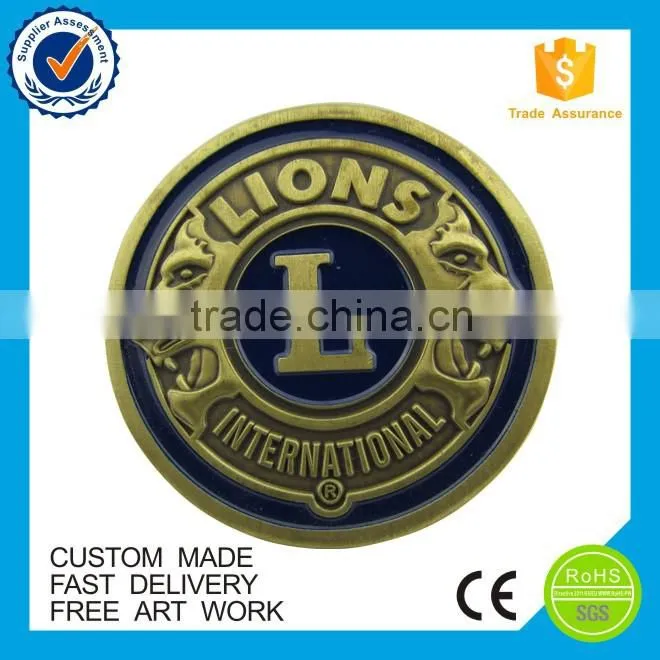 Best selling customized 3D gold plating coin