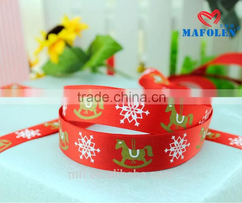 Wholesale price high quality fashion printed horse ribbon