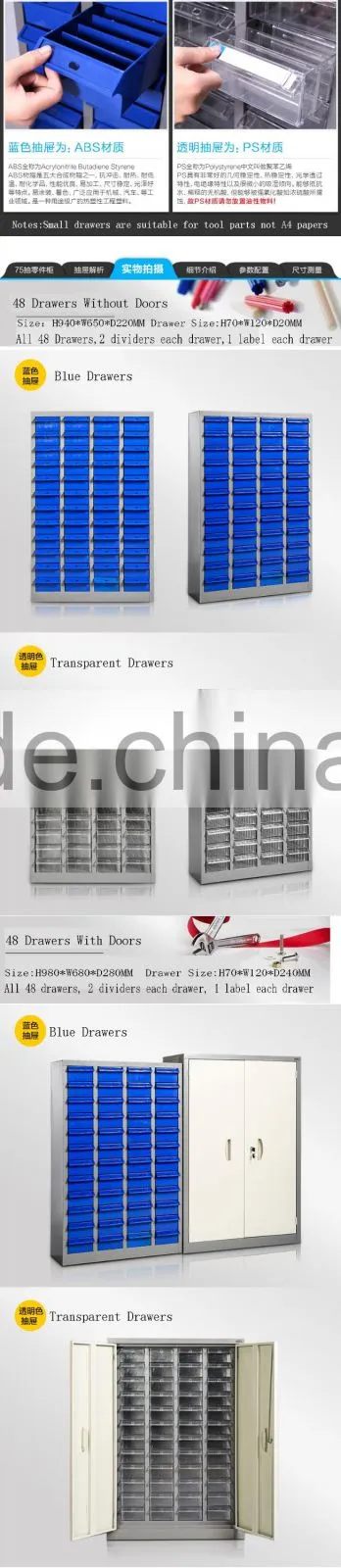 Taiwan Small Metal White Storage Cabinets With Doors And 36 Drawers TJG-TP36