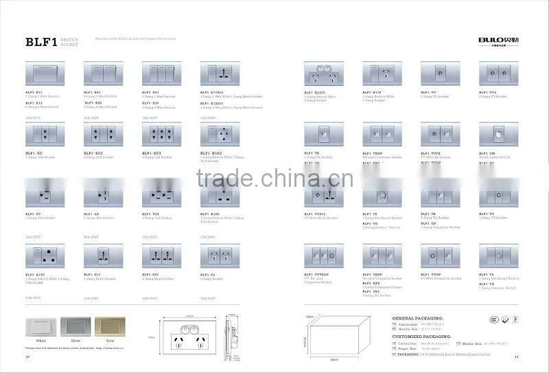 1 gang 1 way Australia Standard Wall Switch